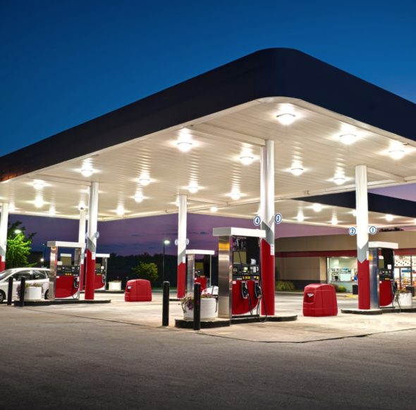 What kind of cameras do gas stations use?