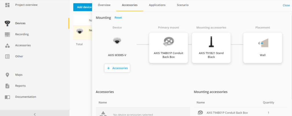 Using Axis Site Designer for Axis Cameras