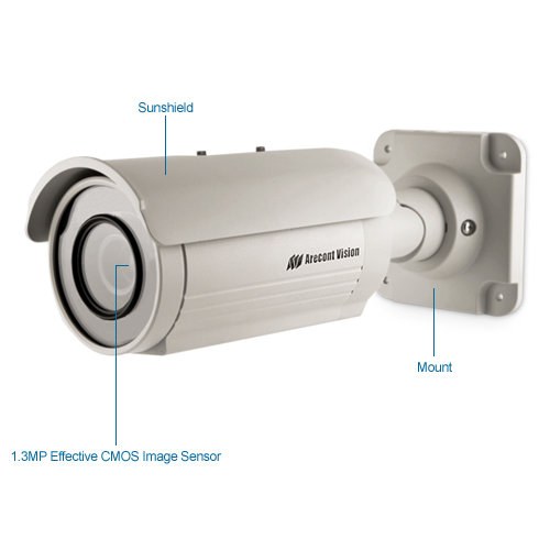 arecont vision av1125dnv1x 1.3 megapixel ip security camera (heater)