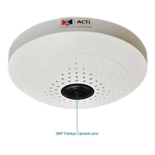 acti b56 3mp 360° fisheye dome ip camera