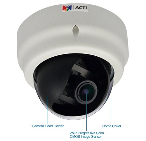 acti e67 indoor low light 1080p full hd dome security camera