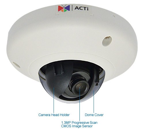 acti e94 1.3mp indoor mini dome camera - slls