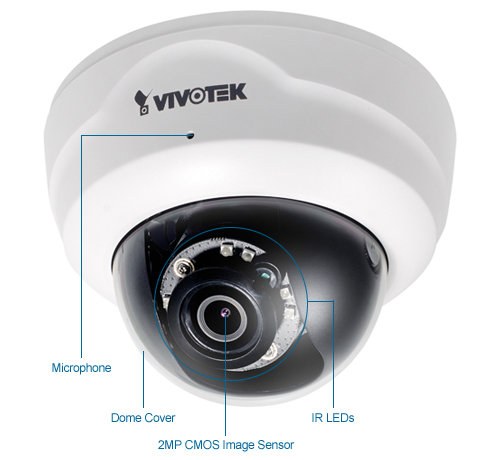 vivotek fd8164 1080p hd ip dome camera - ir day/night