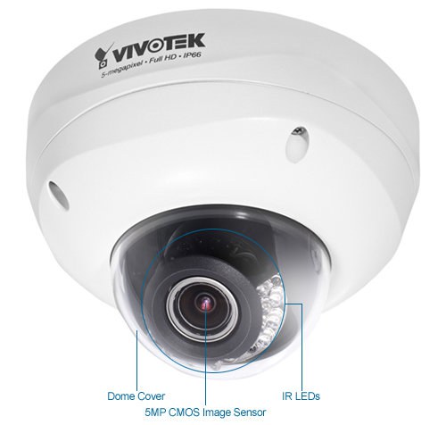 vivotek fd8372 outdoor ir day/night 5 megapixel security camera