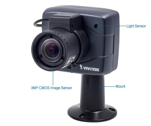 vivotek ip8173h compact day/night 3 megapixel hd security camera