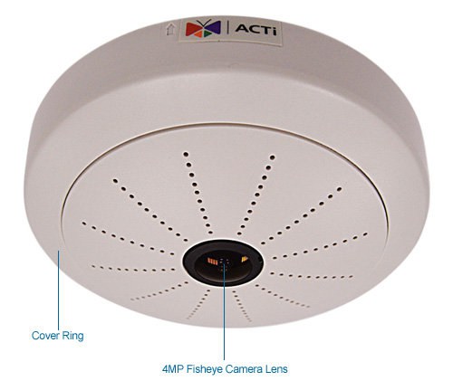 acti kcm-3911 4 megapixel 360° hemispheric ip security camera