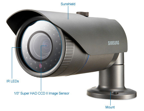 samsung sco-3080r outdoor wdr 650tvl ir bullet security camera