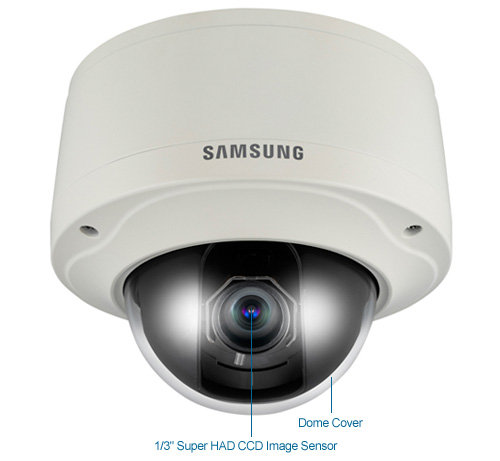 samsung scv-2080 600tvl ssdr ip66 vandal dome security camera
