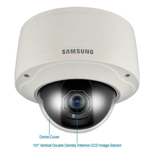 samsung scv-3080 high resolution vandal-resistant dome camera