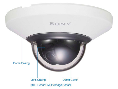 sony snc-dh210t/w 1080p hd minidome security camera