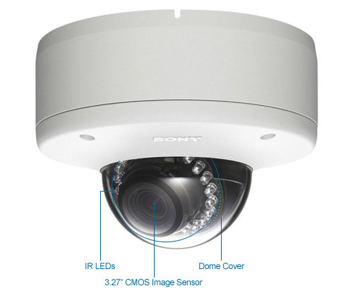 sony snc-dh260 1080p hd vandal resistant minidome security camera