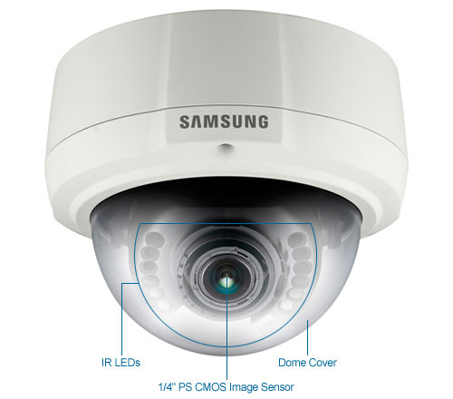samsung snv-1080r outdoor vga ip security camera with ir leds