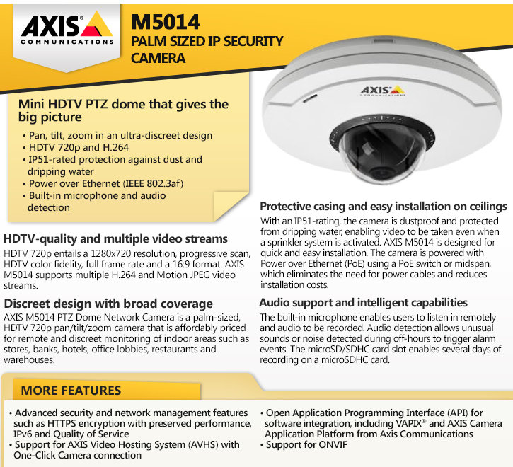 axis m5014 palm sized ip security camera