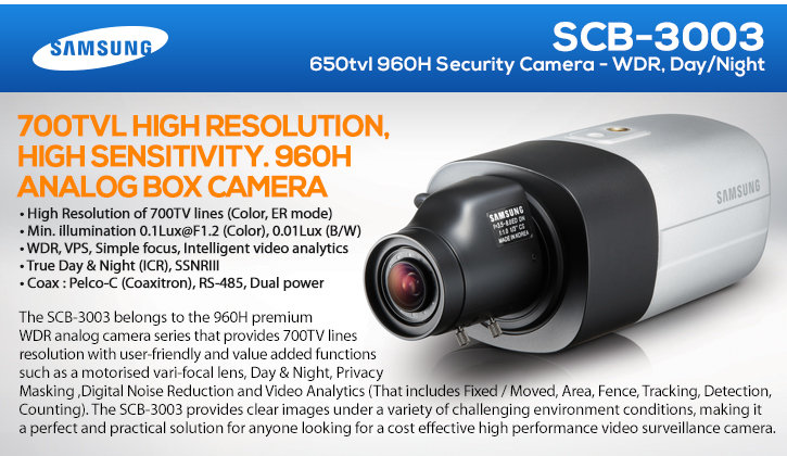 samsung scb-3003 650tvl 960h security camera - wdr