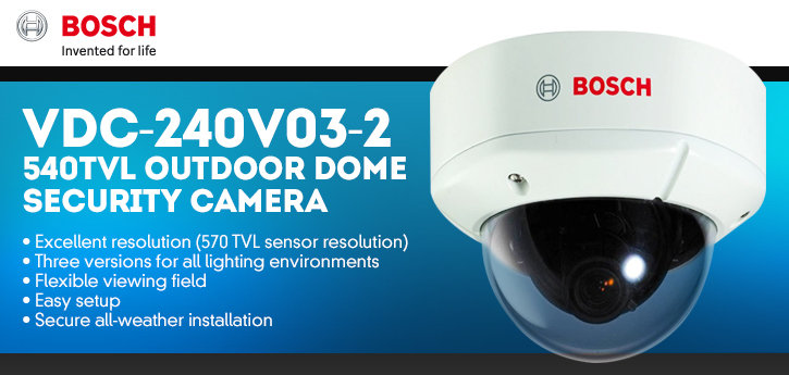 bosch vdc-240v03-2 540tvl outdoor dome security camera