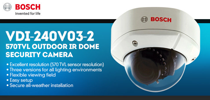 bosch vdi-240v03-2 570tvl outdoor ir dome security camera